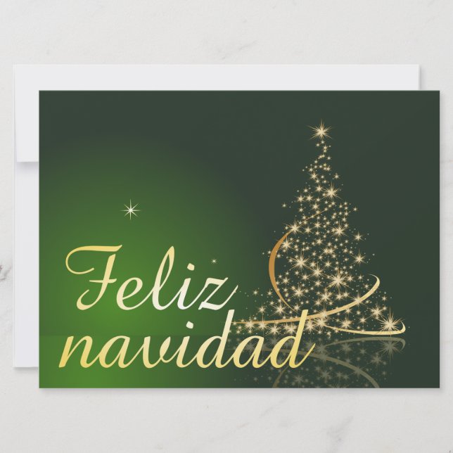 Motivo navideño verde con arbol de navidad. (Devant)