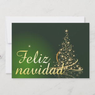 Motivo navideño verde con arbol de navidad.