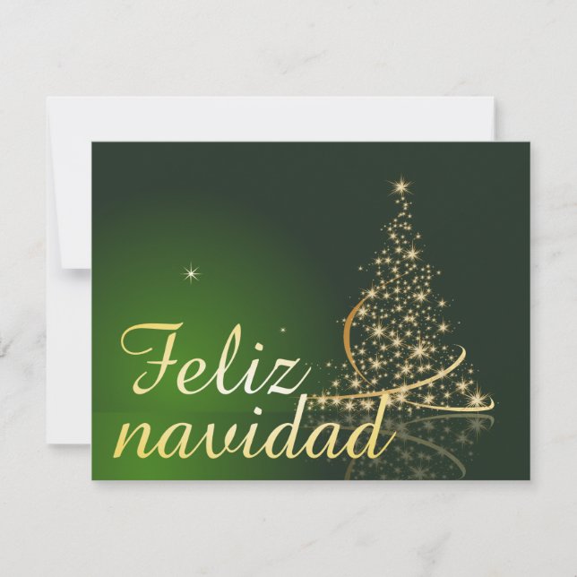 Motivo navideño verde con arbol de navidad. (Devant)