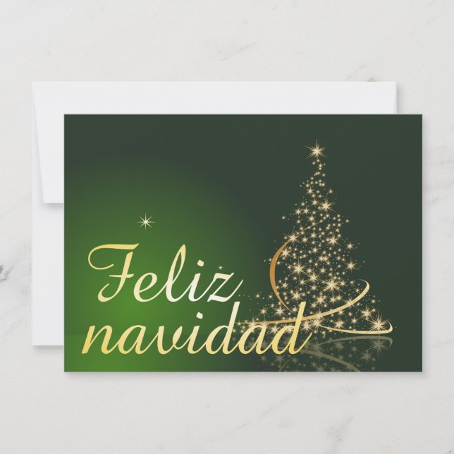 Motivo navideño verde con arbol de navidad. (Devant)