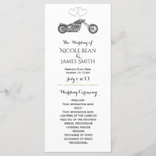 Moto & Coeurs d'argent Programme de mariage de mot