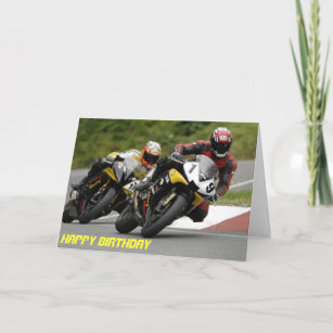 Cartes Avec Une Moto D Anniversaire Zazzle Fr