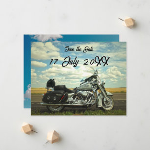 Moto Enregistrer la date Annonce Carte postale