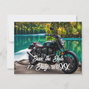 Moto Enregistrer la date Annonce Carte postale