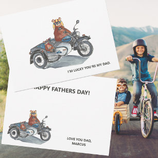 Moto fête des pères avec ours Sidecar