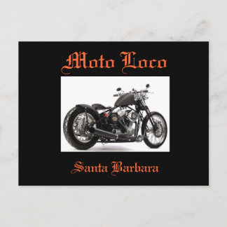 Moto Loco Père Noël Barbara" Carte postale