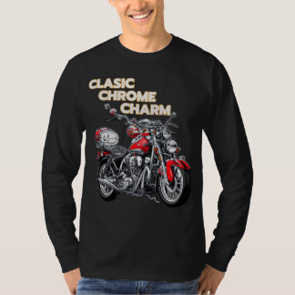 Moto moto de Biker Classic Chrome Charm T-Shirt