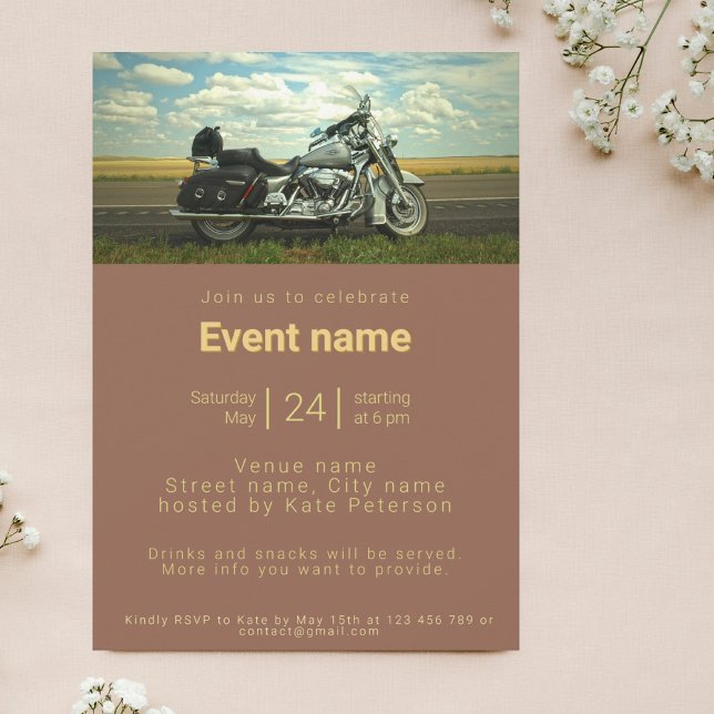 Moto moto événement thématique Invitation (Créateur téléchargé)