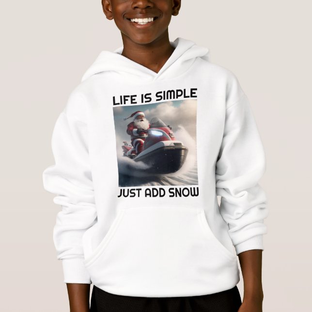 MOTO-NEIGE PÈRE NOËL T-SHIRT POUR LES AMATEURS DE  (Devant)