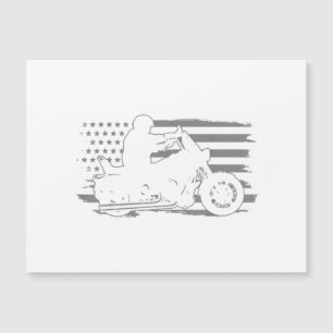 Moto Patriotique Vintage American Flag Biker
