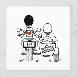 Moto personnalisée et Faire-part de mariage Sideca