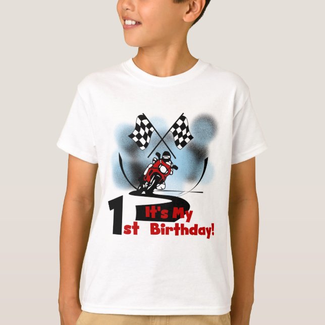 Moto Racing 1er Anniversaire Tshirts et cadeaux (Devant)