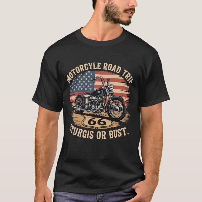 Moto Road Trip Sweat - shirt à capuche - Route 66  (Devant)