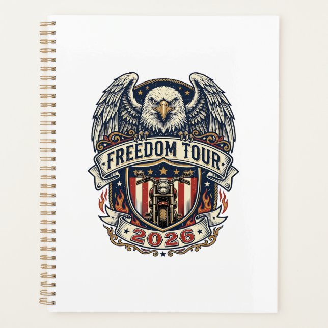 Moto Vintage Eagle Freedom Tour 2026 (Devant)
