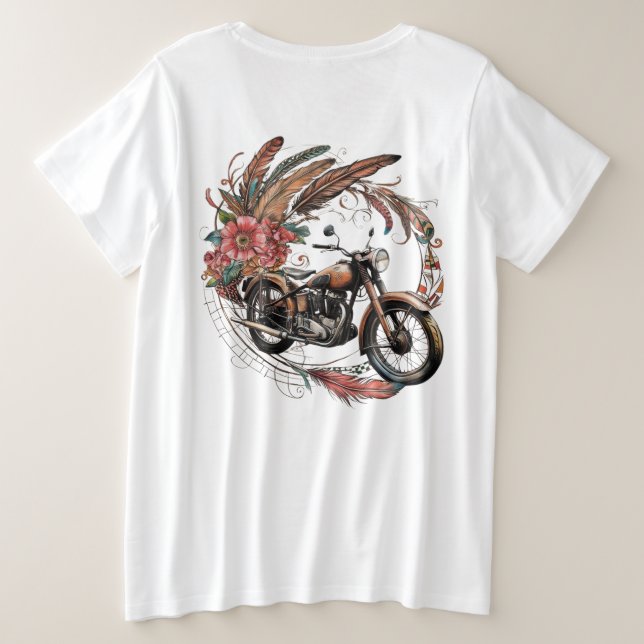 Moto vintage en style Moto Boho (Design dos)