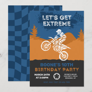 Motocross Invitation d'anniversaire   Invitation d