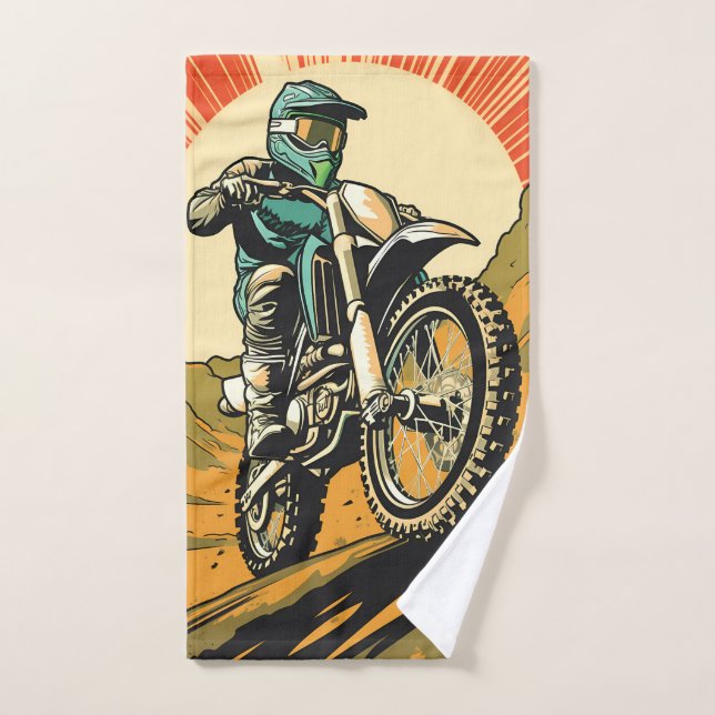 Motocross monographique personnalisé (Serviette à main)