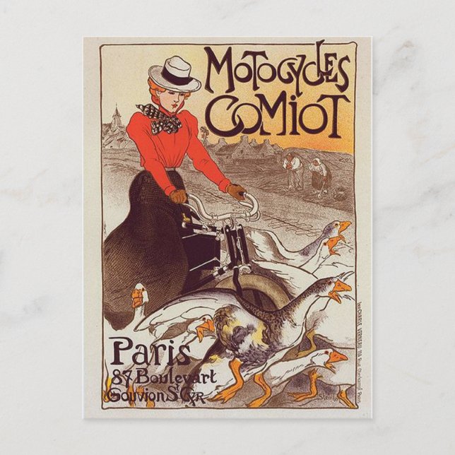 Motocycles Comiot - Paris Carte Postale Vintage (Devant)