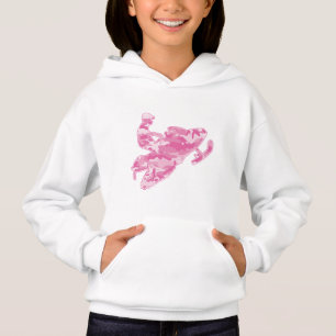 Motoneige au camouflage rose
