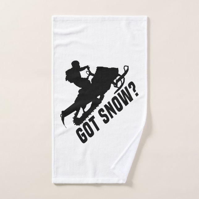 Motoneige - Cadeaux de motoneige enneigés (Serviette à main)