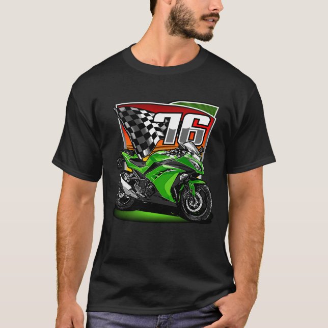 Motorcycle Racing 76 Graphic T-Shirt (Devant)