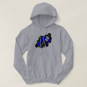 Motorcycle Rider Blue Street Vélo Sweat - shirt 