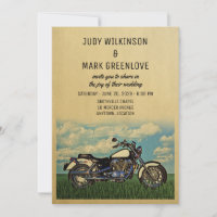 Motorcyl Faire-part de mariage Vintage Biker Party