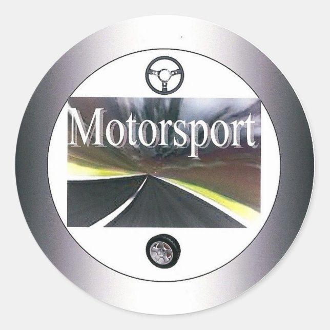 Motorsport - autocollant rond (Devant)