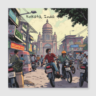 Motos du centre-ville à Calcutta, Inde