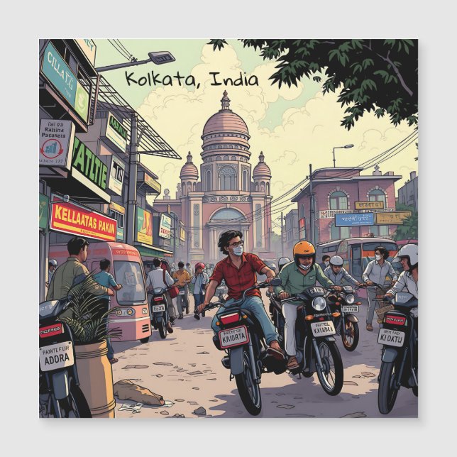 Motos du centre-ville à Calcutta, Inde (Devant)