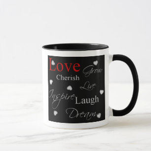 Mots à vivre à côté de la tasse