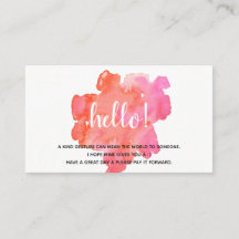 Mots aquarelle | Payer les cartes de transfert