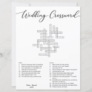 Mots croisés de mariage