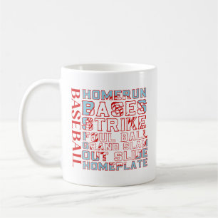Mots De Baseball Café Mug