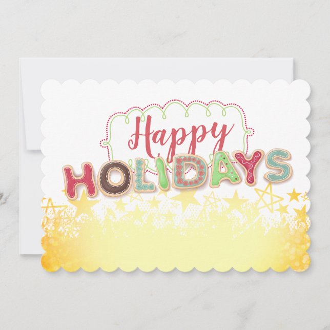 Mots de biscuits de Noël nourriture cadeau carte d (Devant)