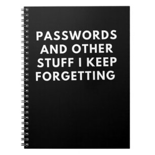 Mots de passe et autres pièces, carnet