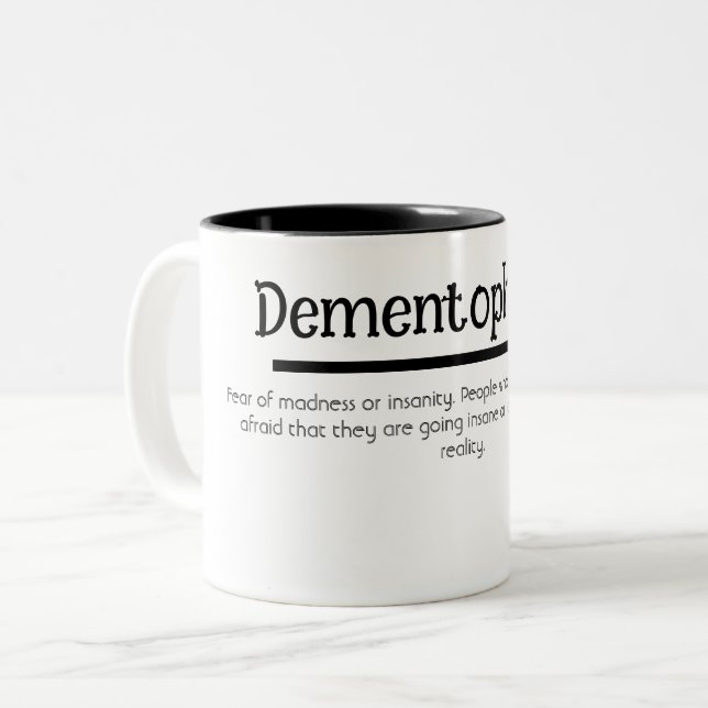 Mots Drôle Signifiant | Mug à café à deux tons (Devant gauche)
