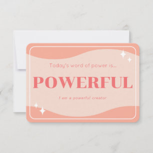 Mots du pouvoir Carte d'affirmation féminine moder