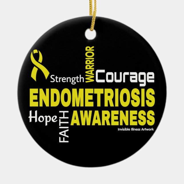 Mots...Endometriose Ornement céramique (Devant)