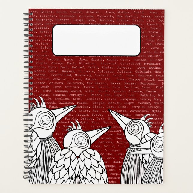 Mots et oiseaux spontanés Fourre-tout (Devant)