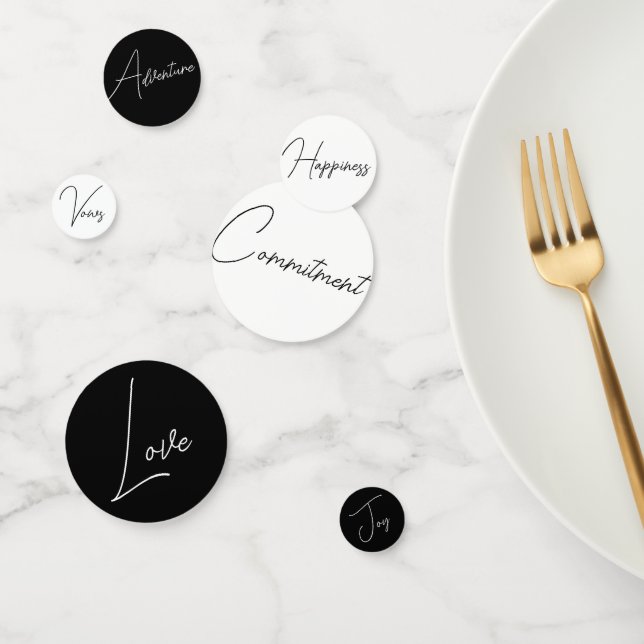 Mots mariages Dire Thème Table Romantique Confetti (Groupe)