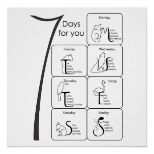 mots positifs pour votre affiche de 7 jours