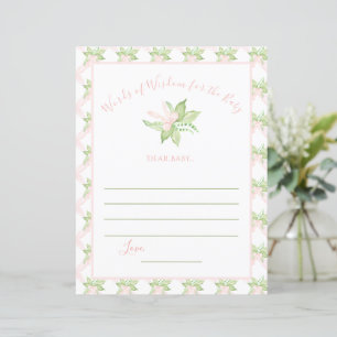 Mots roses de la sagesse Doux Baby shower de pois