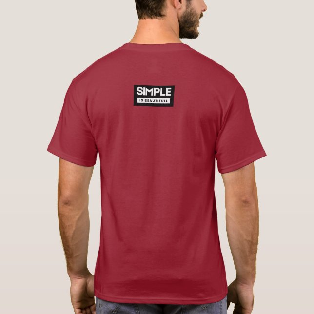 Mots Simples Et Simples Du Côté T-Shirts Hommes (Dos)