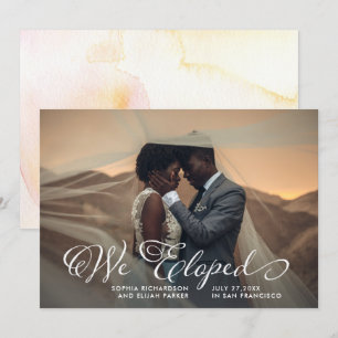 Mots Whimsical   Nous Avons Elopé Le Faire-part Ph