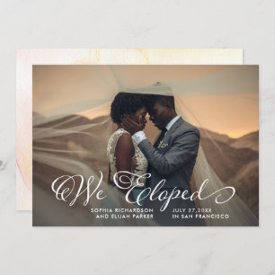 Mots Whimsical  On Eloped Photo Faire-part