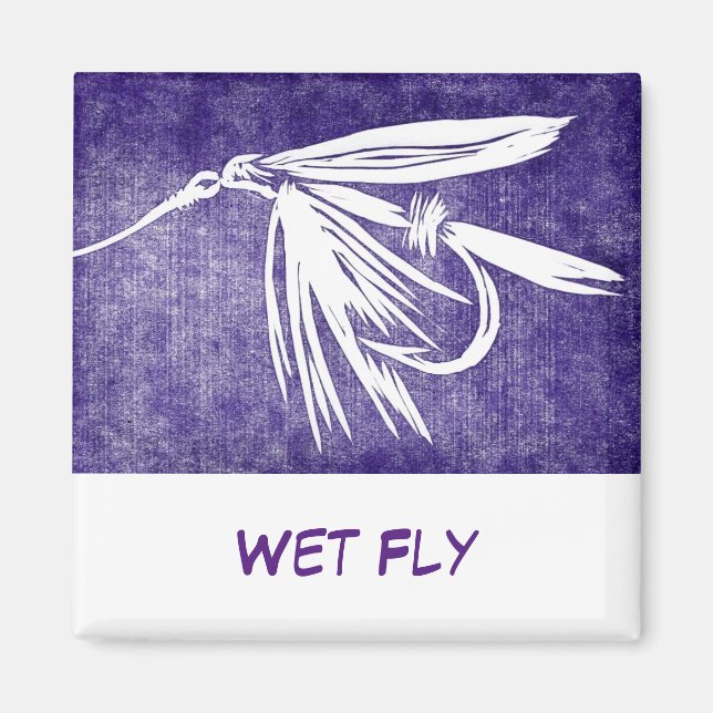 "Mouche mouillée" FlyFishing Magnet d'art (Devant)