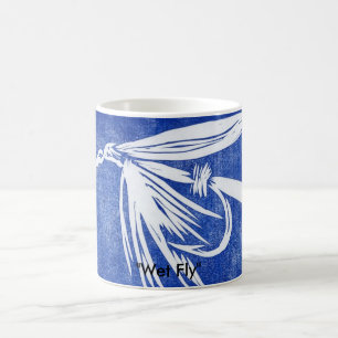 "Mouche sur bleu" Truite classique Voler Mug