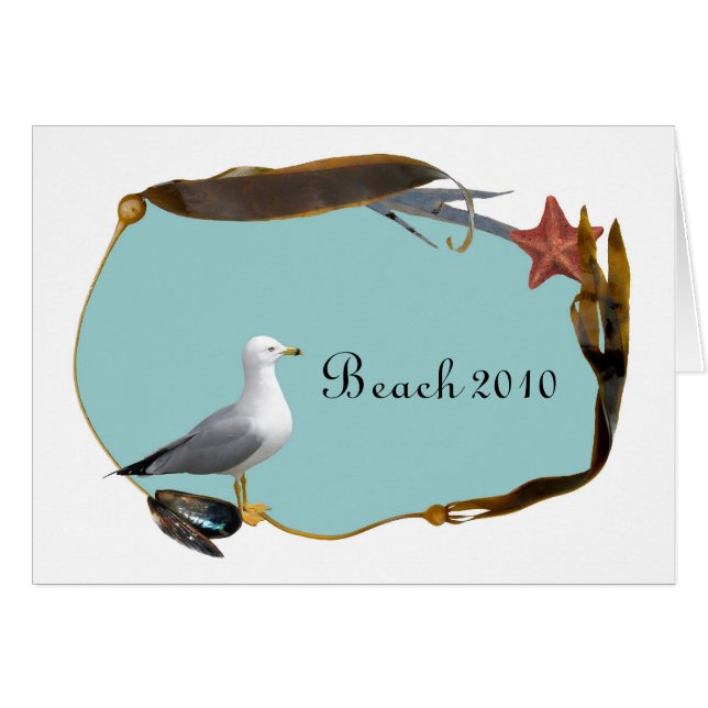 Mouette à la carte de plage (Devant horizontal)