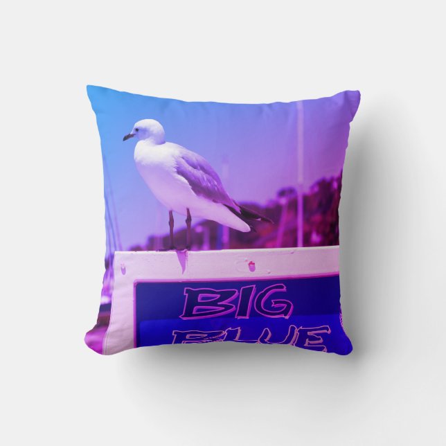 Mouette Grand Coussin Bleu Harbour Violet Bleu (Recto)